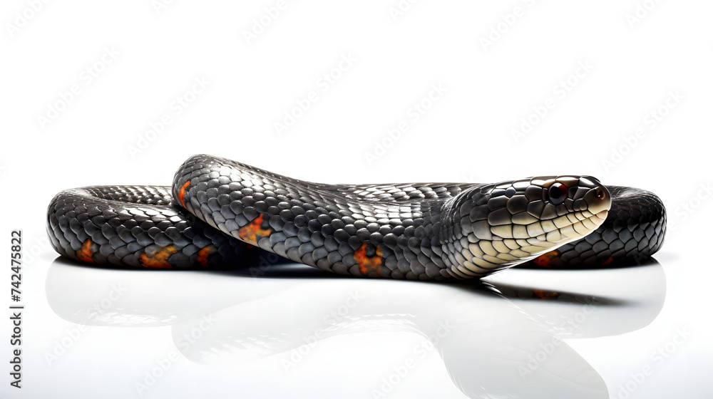 Obraz premium Sea snake on white background