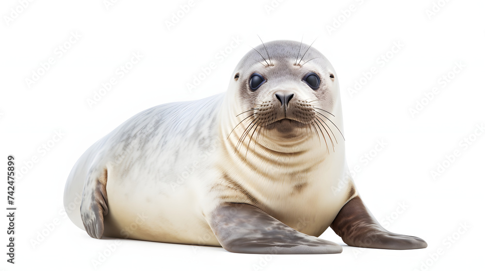 Fototapeta premium Seal on white background