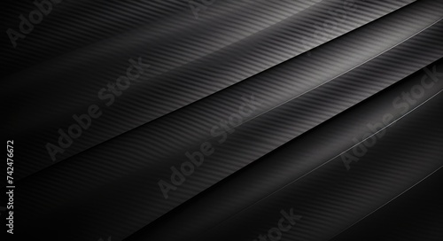 Dark Carbon Fiber Fabric Background with Industrial Tech Look and Stripes in Black Lines.
