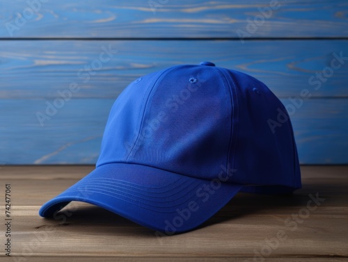 Wallpaper Mural Blue Baseball Cap Blank Canvas with Copy Space for Hat and Clothing Development Torontodigital.ca