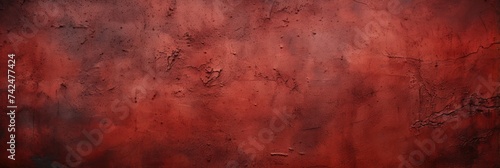 Dark Red Grunge Cement Texture. Hard Grained Distressed Concrete Background for Christmas