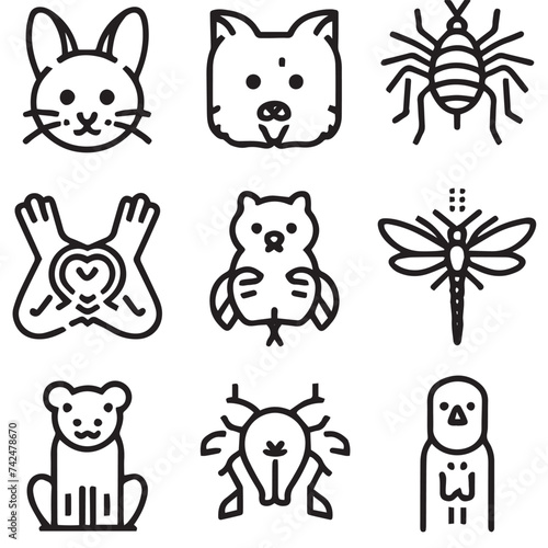 animal anatomy icons
