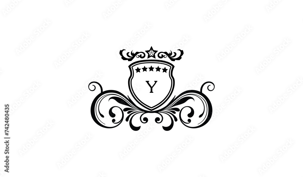Luxury Crown Cup Alphabetical Logo Luxury Crown Cup Alphabetical Logo