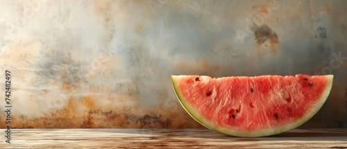 Ripe juicy watermelon on a texture background.