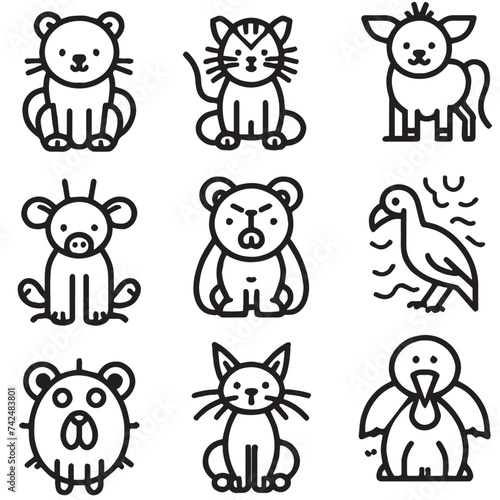 animal anatomy icons