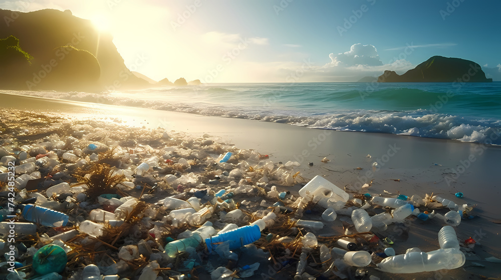 Beaches inundated with plastic trash Beaches inundated with plastic trash