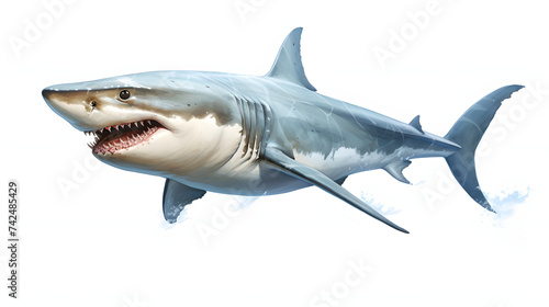 Shark on white background