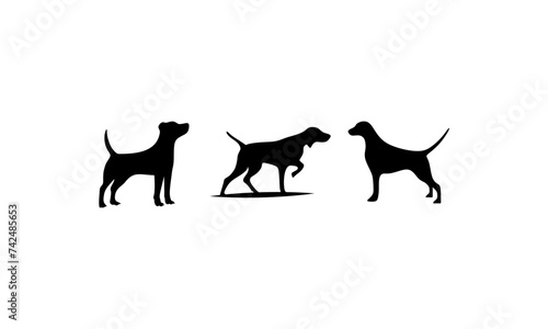 Free vector flat design animals silhouette set