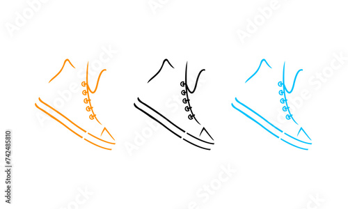 line art shoes logo