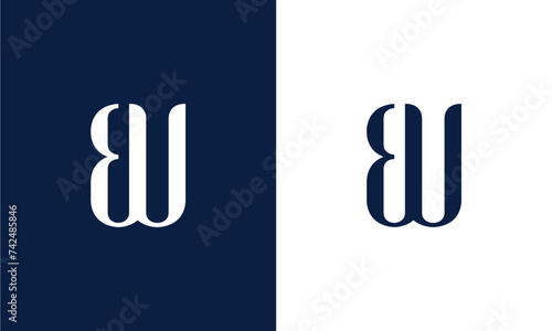 monogram B W logo template photo