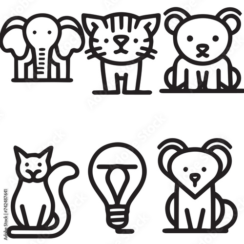 animal anatomy icons