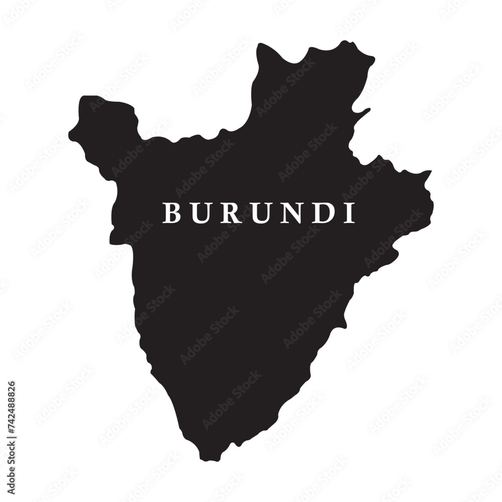 Burundi country map