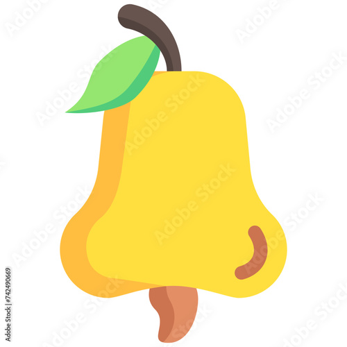 cashew multi color icon, related to food, fruit, and vegetables theme. use for modern concept, banner, UI or UX kit, app and web development.