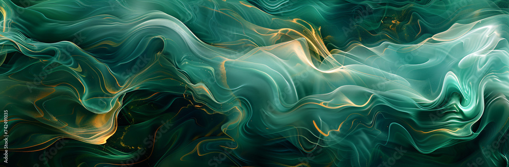 a modern abstract waved background, in the style of dark emerald, shaped canvas, nature-inspired imagery a modern abstract waved background, in the style of dark emerald, shaped canvas, nature-inspired imagery
