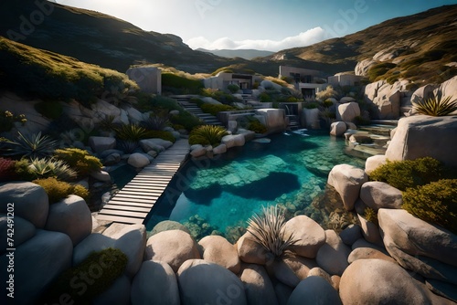 pool in the mountains