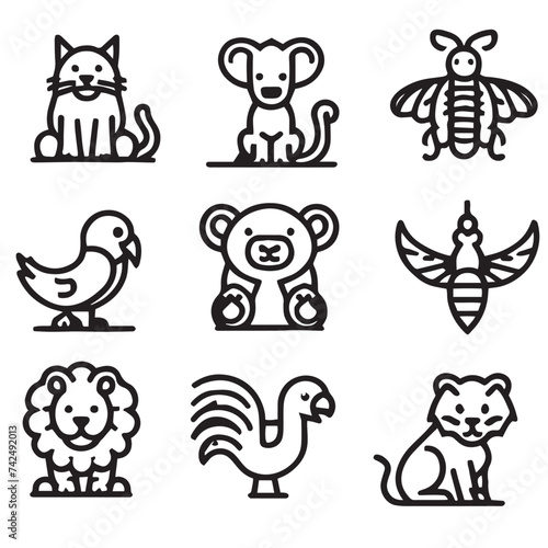 animal anatomy icons