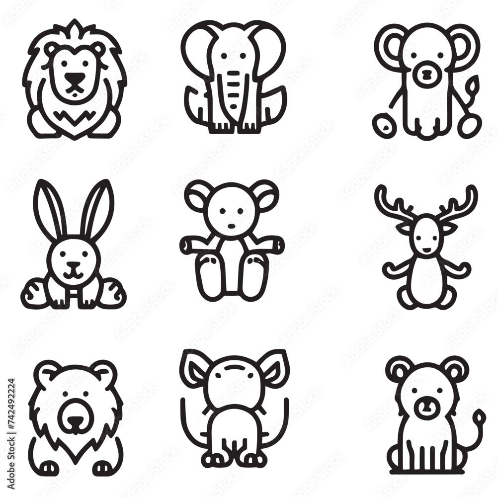 animal anatomy icons
