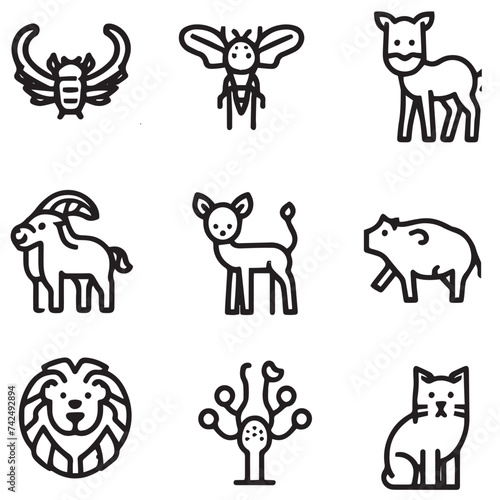 animal anatomy icons