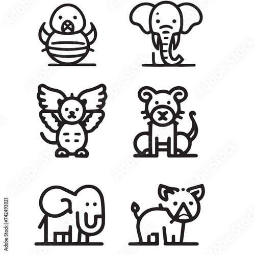 animal anatomy icons