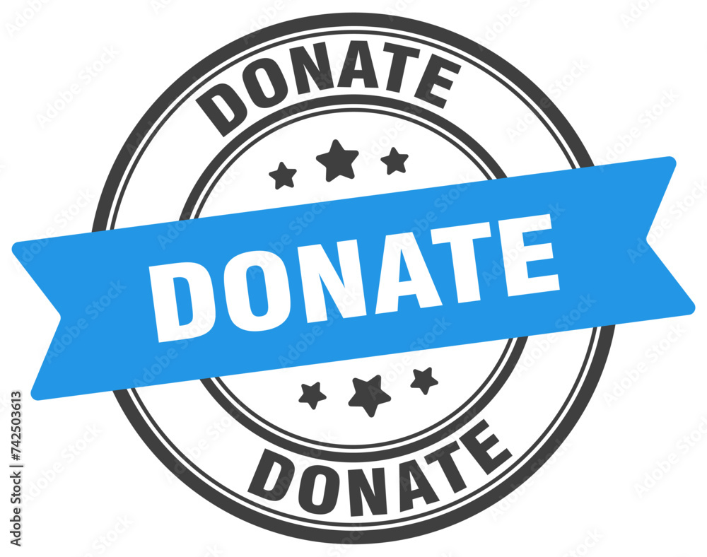 donate stamp. donate label on transparent background. round sign donate stamp. donate label on transparent background. round sign