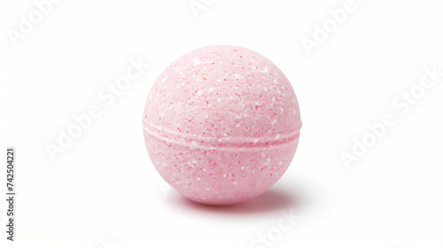 Round Handmade Pink Bath Bomb.