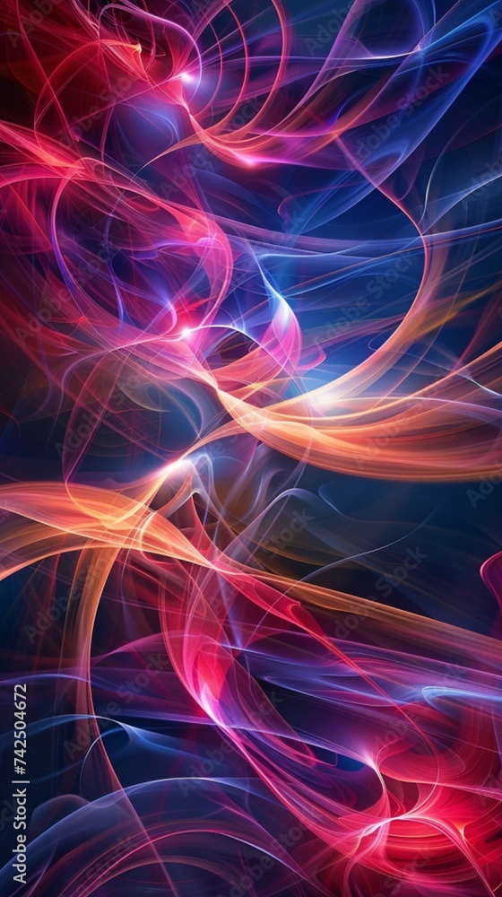 Obraz premium abstract red and blue wave background generated by ai