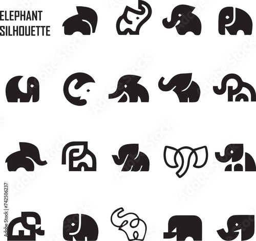 elephant silhouette bundle
