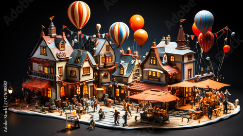 Celebration Isometric with 3D and Perspective: Festive and Eye-Catching
