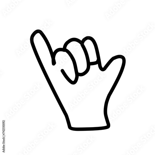 Hands collection line icons