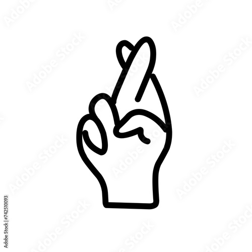 Hands collection line icons