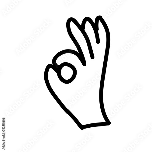 Hands collection line icons