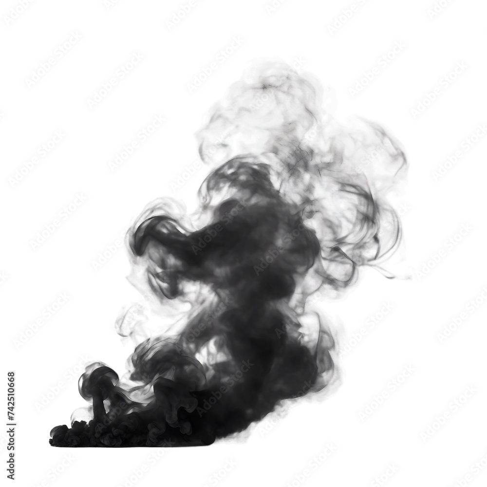 Black smoke transparent background Black smoke transparent background