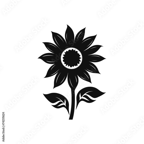 sunflower vector silhouette