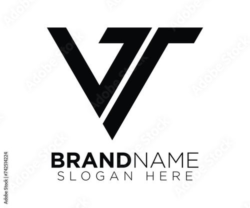 V T logo design vector template