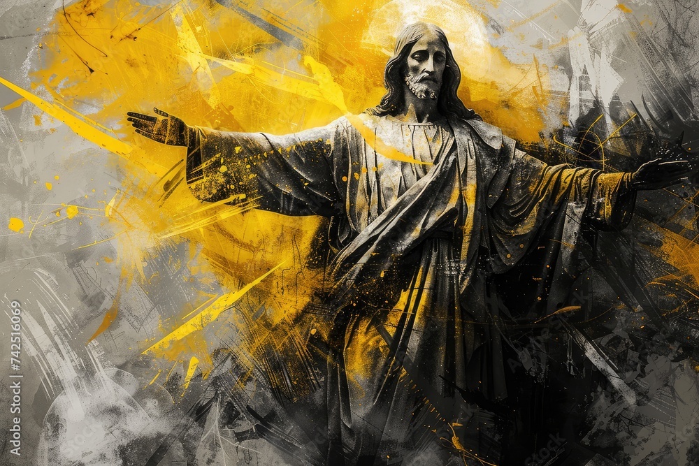 Impression of the Divine: A Luminous Figure Inspiring Faith ...
