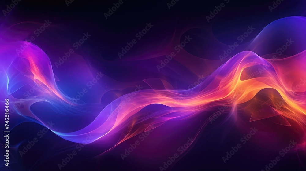 Abstract background with colorful flowing smoke