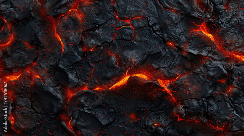 Lava texture fire background, crack texture