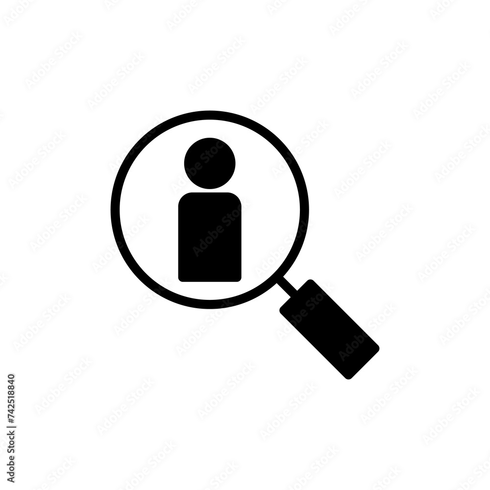 Hiring icon isolated on white background. Human resources concept. Recruitment. Search job vacancy icon. Hire. Find people icon Hiring icon isolated on white background. Human resources concept. Recruitment. Search job vacancy icon. Hire. Find people icon