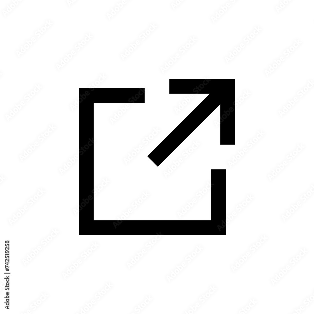Link icon isolated on white background. Link vector icon. External link symbol vector icon. Hyperlink symbol Link icon isolated on white background. Link vector icon. External link symbol vector icon. Hyperlink symbol
