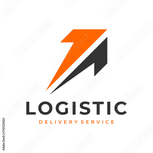 Free Download Logistic Logo, arrow design logo template, vector illustration - GFXLoad