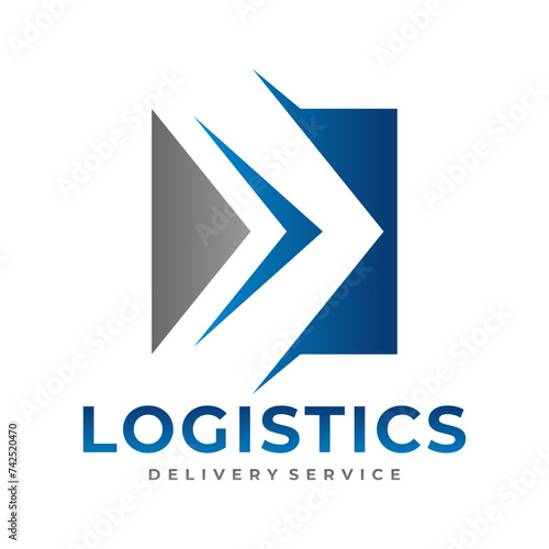 Free Download Logistic Logo, arrow design logo template, vector illustration - GFXLoad