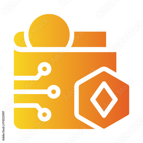 wallet flat gradient icon