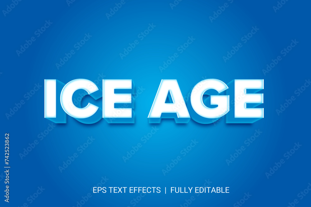 Ice age editable text style effect - Lords text style theme.