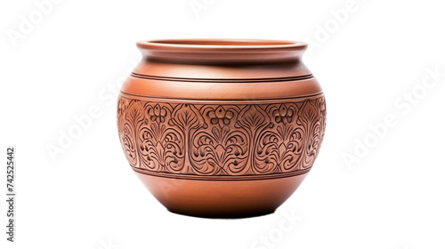 Realistic Traditional Asian Style Ceramic Pot, Authentic Cultural Elegance On White Or Transparent PNG Background