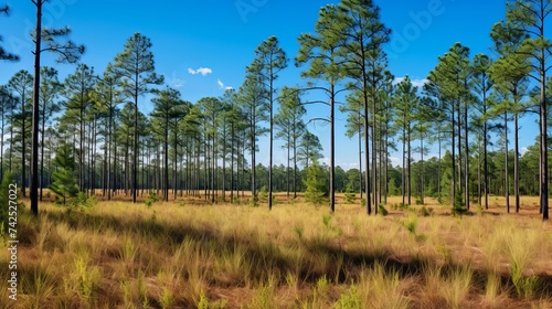 Beautiful pine flatwoods of Florida on a clear day photo