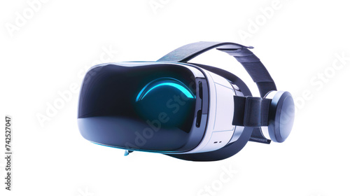 Virtual reality helmet isolated on transparent and white background.PNG image