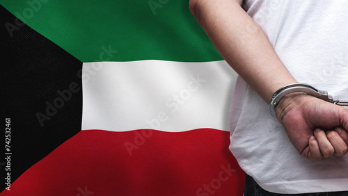 Obraz na plátně A man getting under arrest in Kuwait