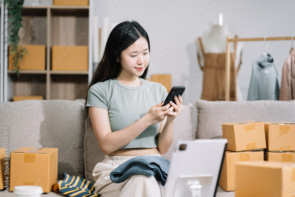 women shopping online is a form of electronic commerce from a seller over internet. women shopping online is a form of electronic commerce from a seller over internet.