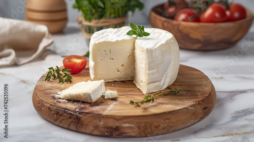 Soft cheese with white mold