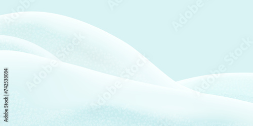 Snowdrifts. Sparkling fluffy white snowy hills. Realistic 3d vector isolated on transparent background.